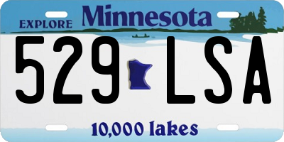 MN license plate 529LSA