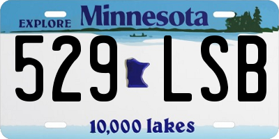 MN license plate 529LSB
