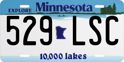MN license plate 529LSC