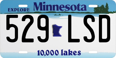 MN license plate 529LSD