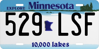 MN license plate 529LSF