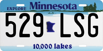 MN license plate 529LSG
