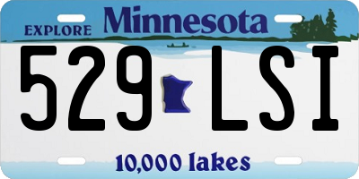 MN license plate 529LSI