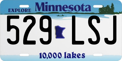 MN license plate 529LSJ