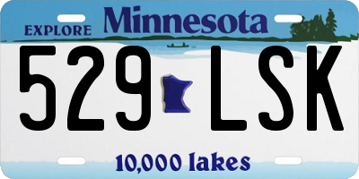 MN license plate 529LSK