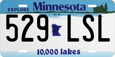 MN license plate 529LSL