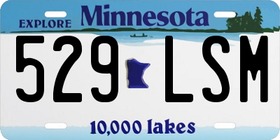 MN license plate 529LSM