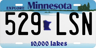 MN license plate 529LSN