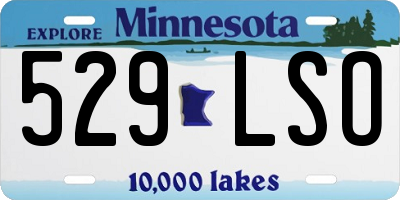 MN license plate 529LSO