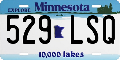 MN license plate 529LSQ