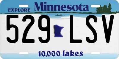 MN license plate 529LSV