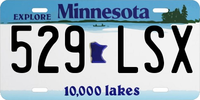 MN license plate 529LSX