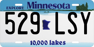 MN license plate 529LSY