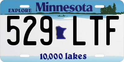 MN license plate 529LTF