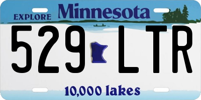 MN license plate 529LTR