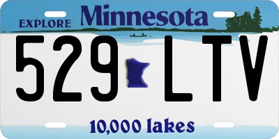MN license plate 529LTV