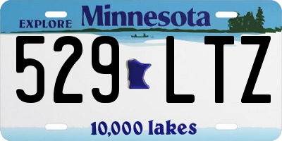 MN license plate 529LTZ
