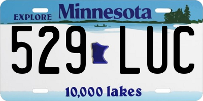 MN license plate 529LUC