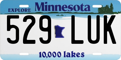 MN license plate 529LUK
