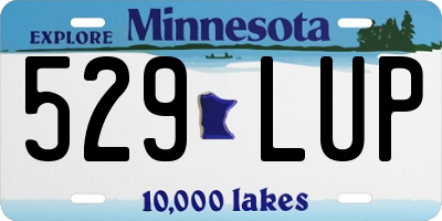 MN license plate 529LUP
