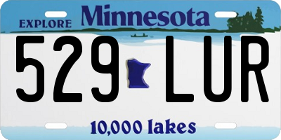 MN license plate 529LUR