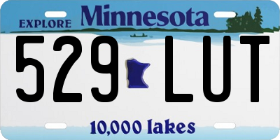 MN license plate 529LUT