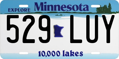 MN license plate 529LUY
