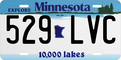 MN license plate 529LVC