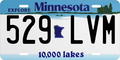 MN license plate 529LVM