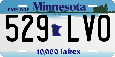 MN license plate 529LVO