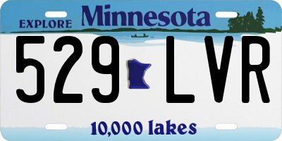 MN license plate 529LVR