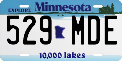 MN license plate 529MDE