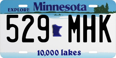 MN license plate 529MHK