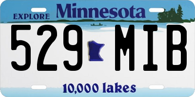 MN license plate 529MIB
