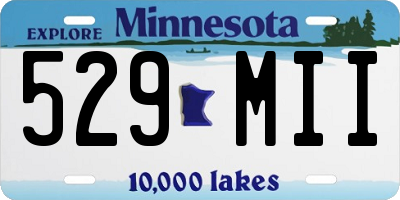 MN license plate 529MII