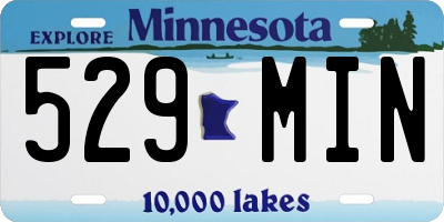 MN license plate 529MIN