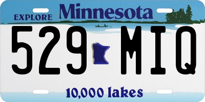 MN license plate 529MIQ
