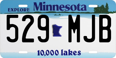MN license plate 529MJB