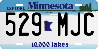 MN license plate 529MJC