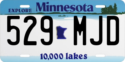 MN license plate 529MJD