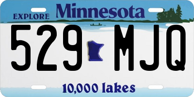 MN license plate 529MJQ