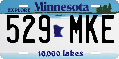 MN license plate 529MKE