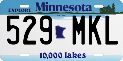 MN license plate 529MKL