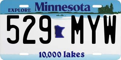 MN license plate 529MYW