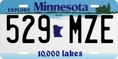 MN license plate 529MZE