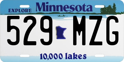MN license plate 529MZG