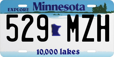 MN license plate 529MZH