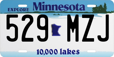 MN license plate 529MZJ