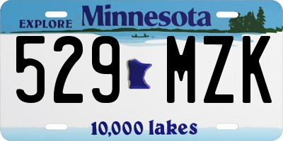 MN license plate 529MZK