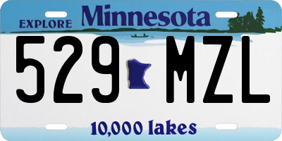 MN license plate 529MZL